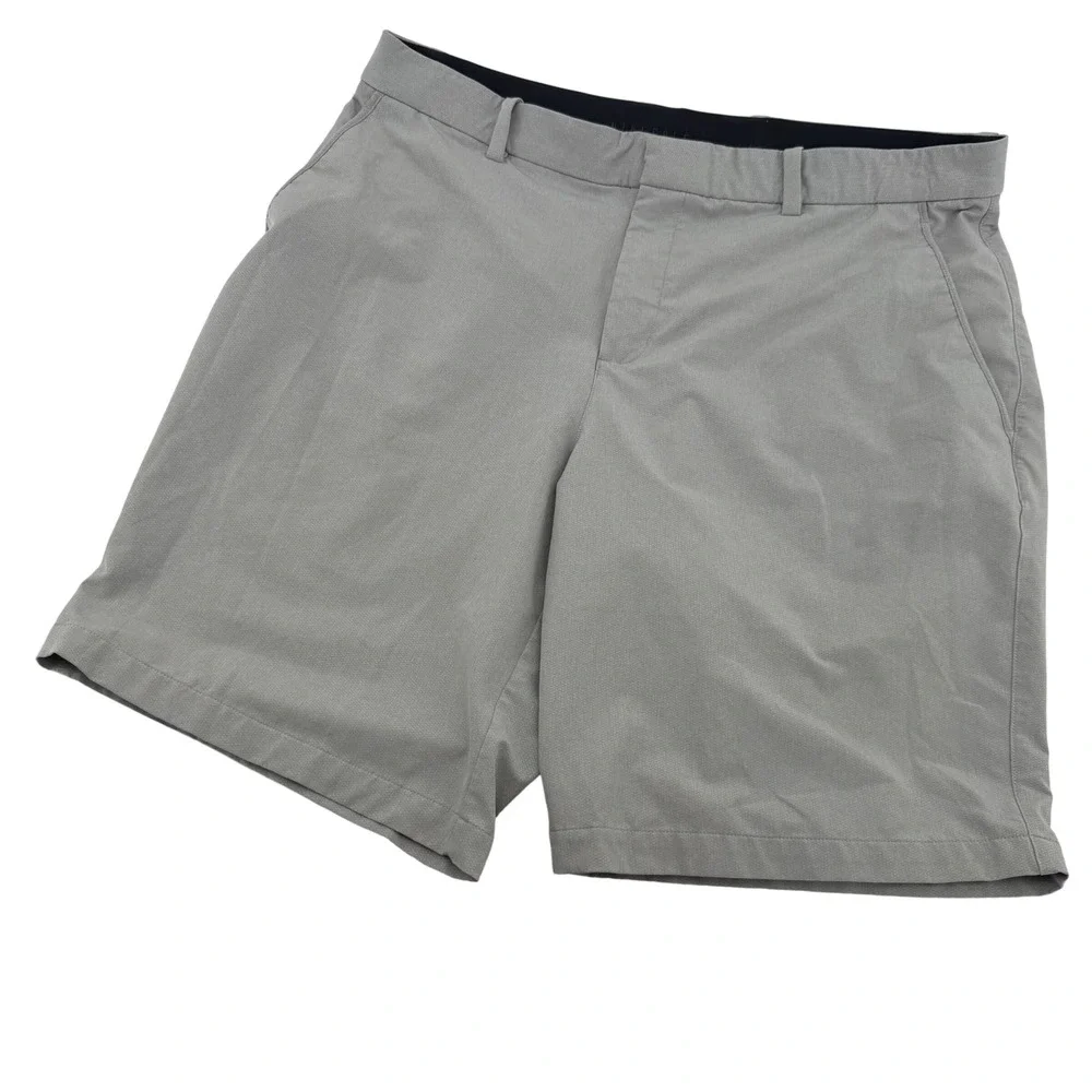 Nike Golf Shorts Mens 38 Gray Dri-FIT Flat‎ Front Performance Stretch Textured